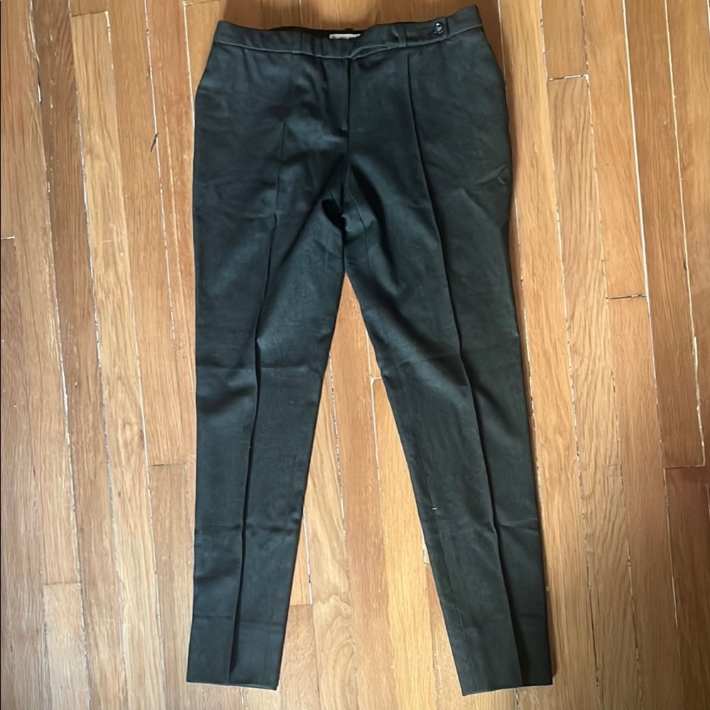 Celine Dark Olive Wool Trousers